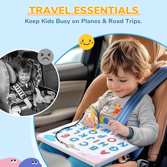 JoyCat Magnetic Letter Tracing Board, Double-Sided ABC Writing Toy for Kids - Image 3