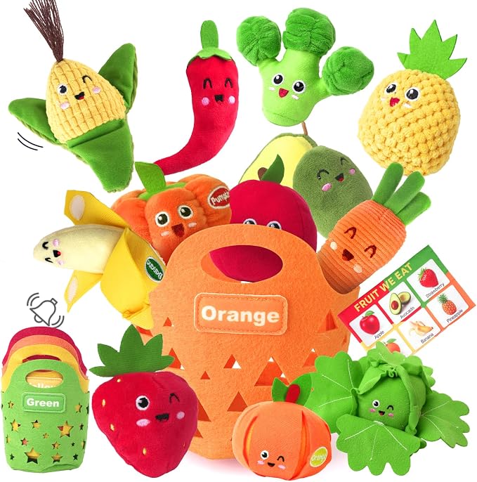 Baby Color Sorting Sensory Toys - Fruit Vegetable Play Food 1 Year Old Toys - Image 9