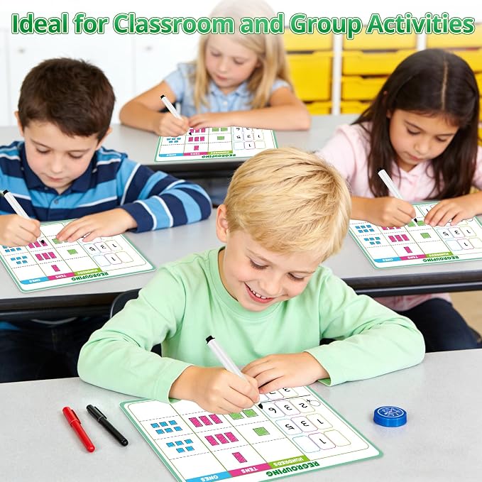 12 Packs Place Value Chart Math Manipulatives Math Games for Kids - Image 2