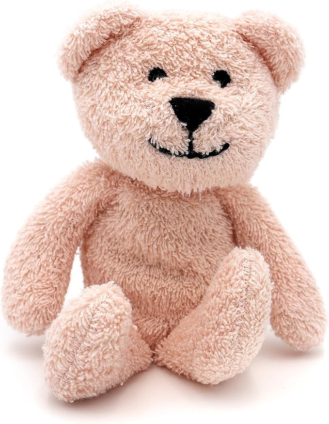 Thermal-Aid Zoo Mini — (Bella The Pink Bear) — Mold-Resistant, Washable Hot & Cold Pack for Kids — Heating and Cooling Pad with Natural Corn Filling — Reusable Plush Toy
