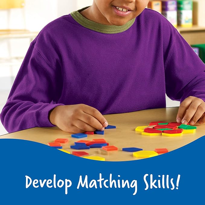 Learning Resources Plastic Pattern Blocks - Image 4