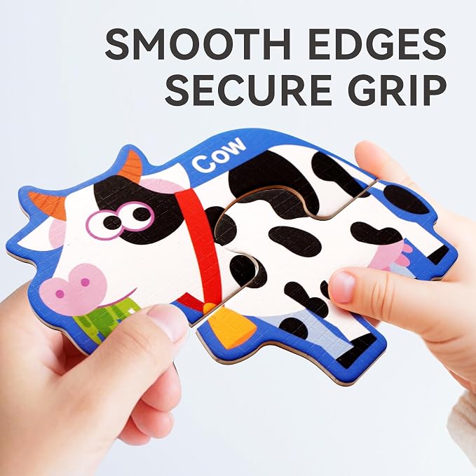 Dotimo 30 PCS Farm Animals Pairing Magnetic Puzzles for Kids 3-5 - Image 4