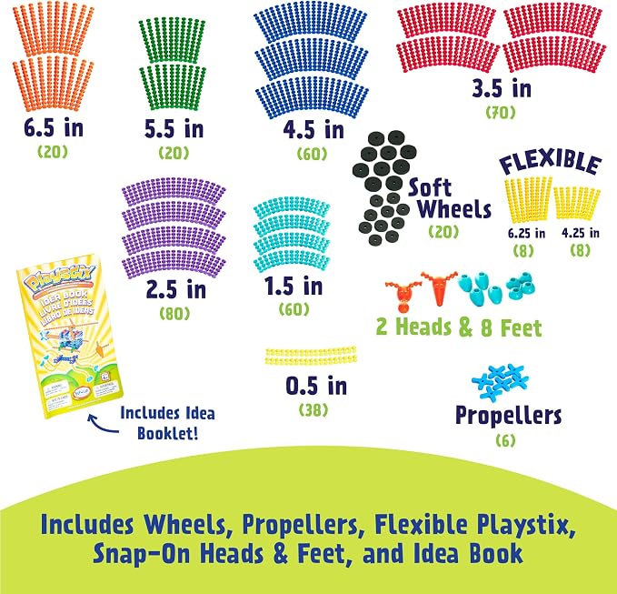 POPULAR PLAYTHINGS Playstix, Super Set 400 Piece, Building Sticks Kit - Image 5