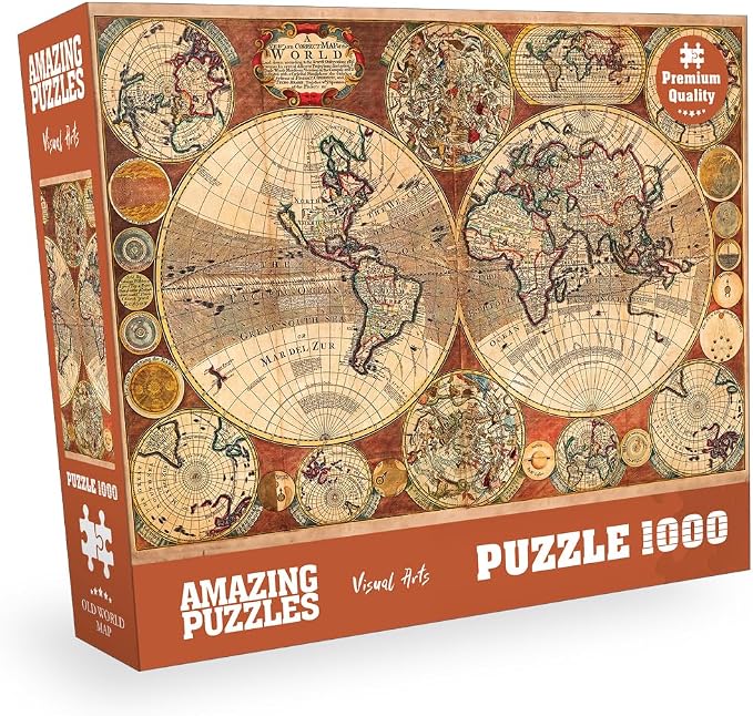 1000 Piece Jigsaw Puzzle for Kids and Adults 19x27in - Old World Map by Unknown