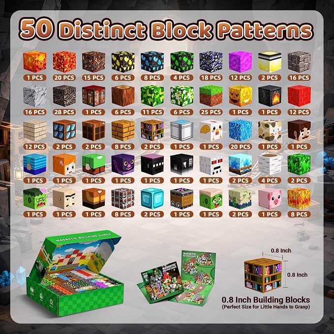300PCS Magnetic Blocks STEM Educational Magnetic Building Cubes Toys - Image 2