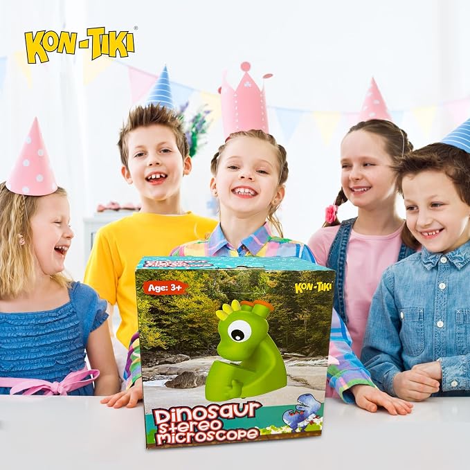 KON-TIKI Kids Dinosaur Microscope Viewer, Image Viewer with Stereo Goggles, 20 Micro Film Slides, 60 Science Images, LED Light, Q&A Learning Booklet, Educational STEM Toy Gift for Boys & Girls Age 3+ - Image 6