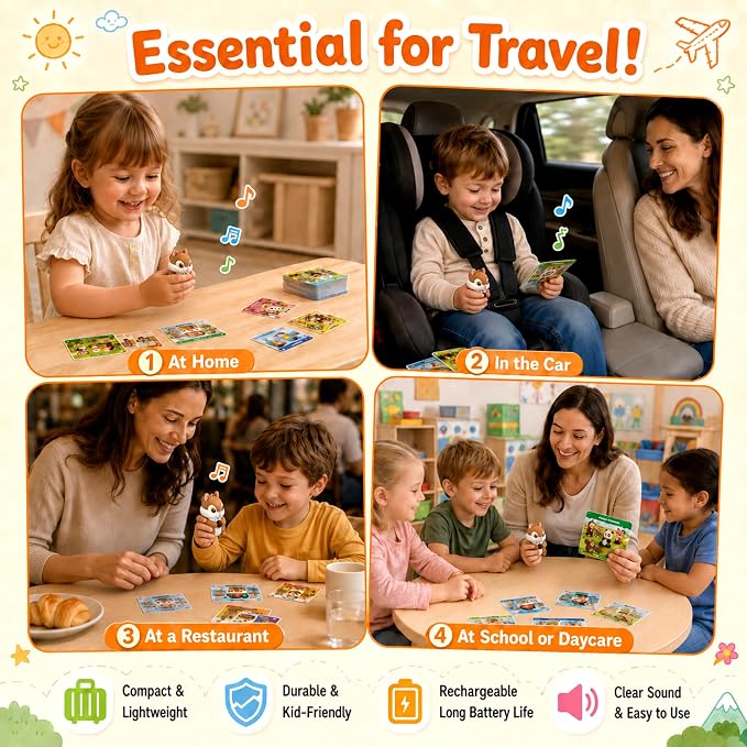 Phonics Flash Cards with Talking Pen, 112 Pages,56 3D Flash Cards,Ages 4-8 - Image 5