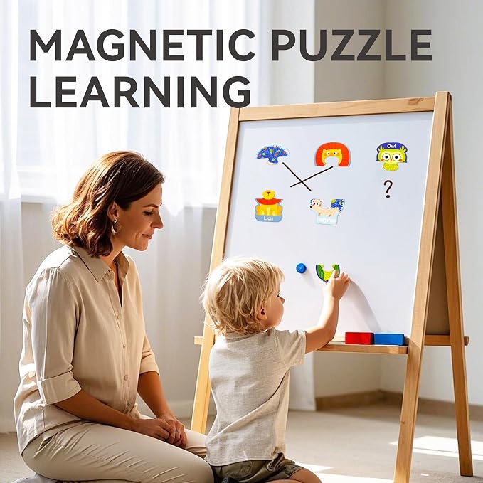 Dotimo Wild Animal Magnetic Preschool Puzzles for Kids Ages 3-5, 30 PCS with 13 Animal Matching Pairs, Kids Refrigerator Magnets, Travel Toy, Preschool Educational Activity - Image 3