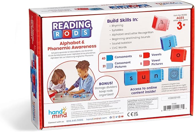 hand2mind Reading Rods Alphabet & Phonemic Awareness, Reading Manipulatives - Image 9
