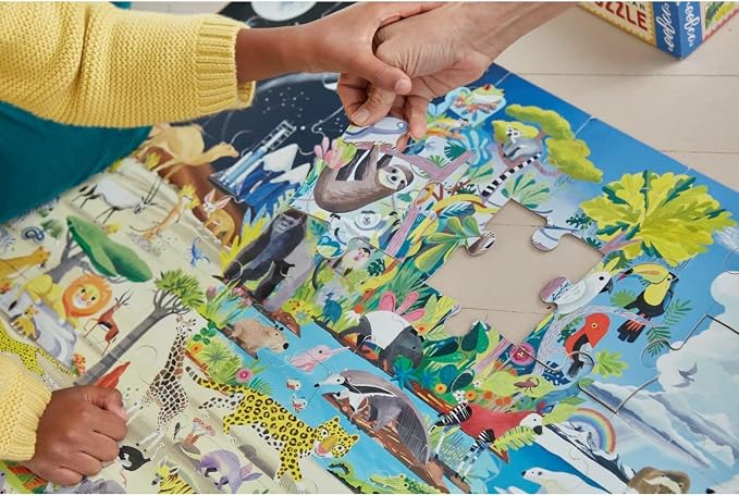 eeBoo Within The Biomes 48 Giant Piece Children's Puzzle, 30" x 24" - Image 4