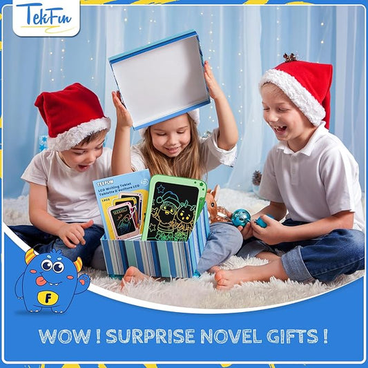 TEKFUN Toddler Kids Toys Gifts - 8.5 Inch LCD Writing Tablet Kids Doodle Board with Stickers Colorful Drawing Tablet, Kid Birthday Christmas Gifts Toys for 3 4 5 6 Years Old Boy Girl (Green)