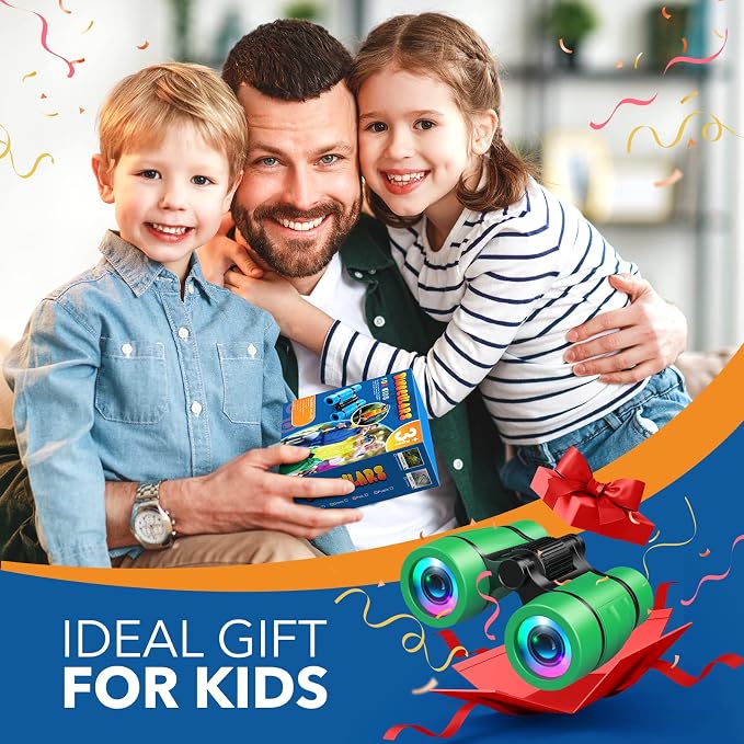 LET'S GO! Boy Toys Age 3-7 Kids Binoculars for Bird Watching|Hiking|Camping Toy for 3 4 5 6 7 Year Old Boy Girl Christmas Birthday Gifts Outdoor Travel Toys for Kid Boys Ages 3-6 Stocking Stuffers - Image 7