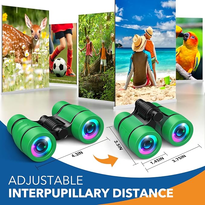 LET'S GO! Boy Toys Age 3-7 Kids Binoculars for Bird Watching|Hiking|Camping Toy for 3 4 5 6 7 Year Old Boy Girl Christmas Birthday Gifts Outdoor Travel Toys for Kid Boys Ages 3-6 Stocking Stuffers - Image 6