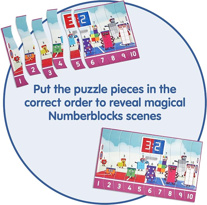 hand2mind Numberblocks Sequencing Puzzle Set, 50 Pieces, Ages 3+ - Image 2