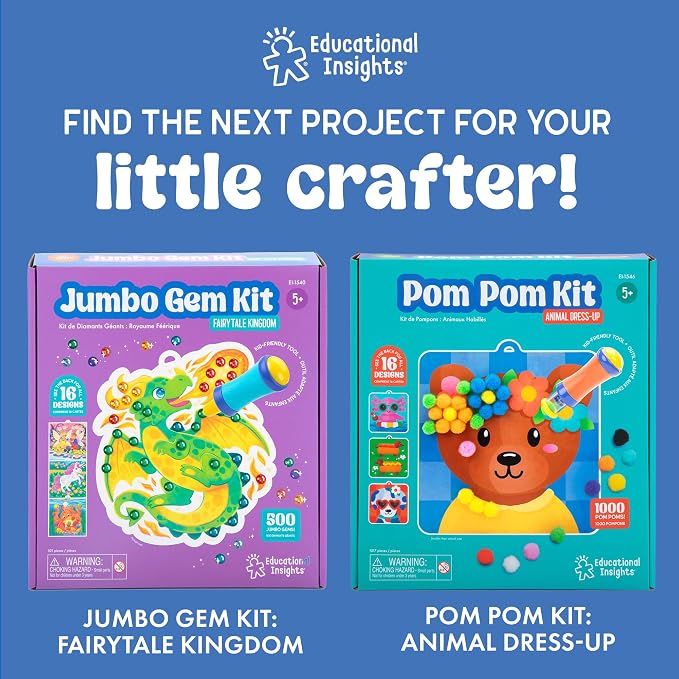 Educational Insights Tufting Kit - Arts and Crafts for Kids Ages 4-8, Poke in Art Kits for Girls & Boys, DIY Kids Craft Kit, Mess Free Art Set with Crafting Supplies, Easy Toddler Crafts - Image 6