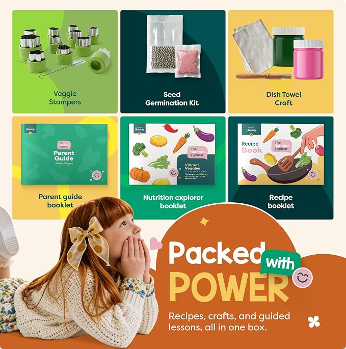 Baketivity Vibrant Veggies Kids Nutrition Kit STEM Birthday Gifts for Kids - Image 3