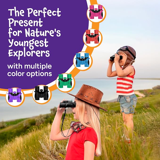 Think Peak Blue Binoculars Science Toy for Kids Ages 3-12 Years - Real Compact Outdoor Adventure & STEM Educational Nature Hiking Explorer for Bird Watching, Camping Children’s Birthday Gift - Image 7