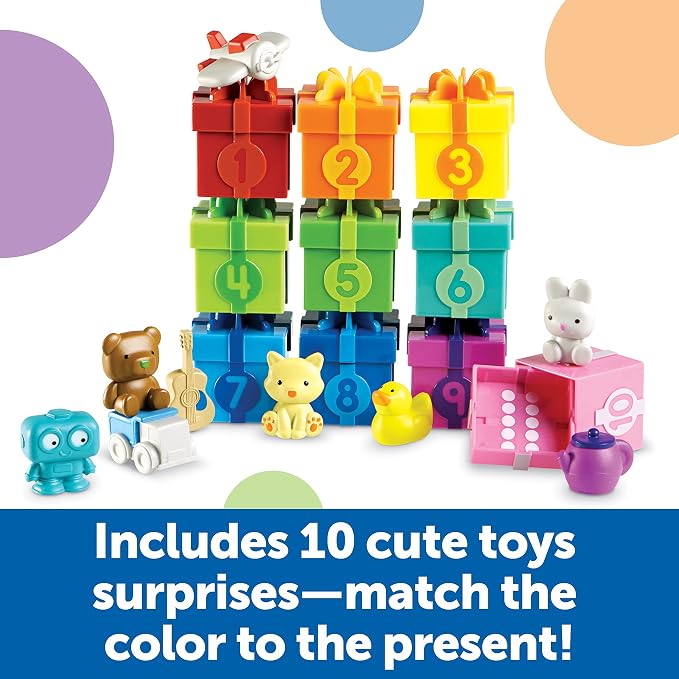 Learning Resources Counting Surprise Party - Toddler Montessori Toys, Stacking Preschool Activities, Matching Color Game, Homeschool, Fine Motor Skills, Gifts For Boys And Girls, Manipulatives - Image 4