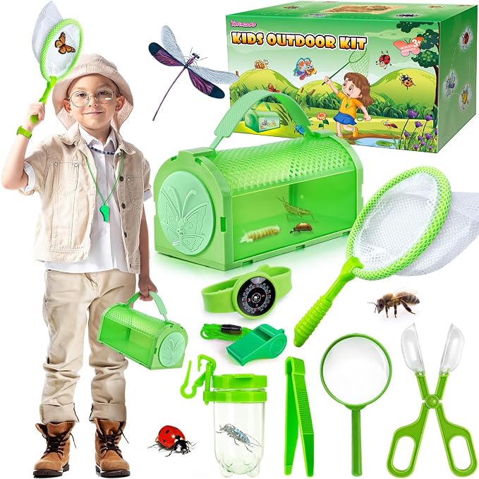 Bug Catcher Kit & Outdoor Explorer Kit for Kids, 10 Pcs Bug Catching Kit by YOPINSAND