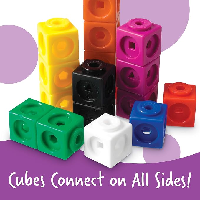 Learning Resources MathLink Cubes Elementary Math Activity Set - - Image 4