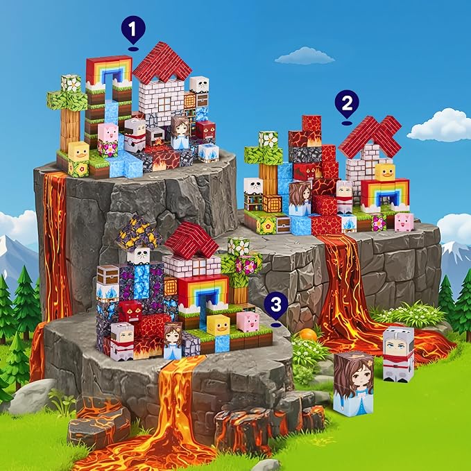 100PCS Magnetic Blocks, Magnetic Building Blocks Cubes Tiles for Kid - Image 2