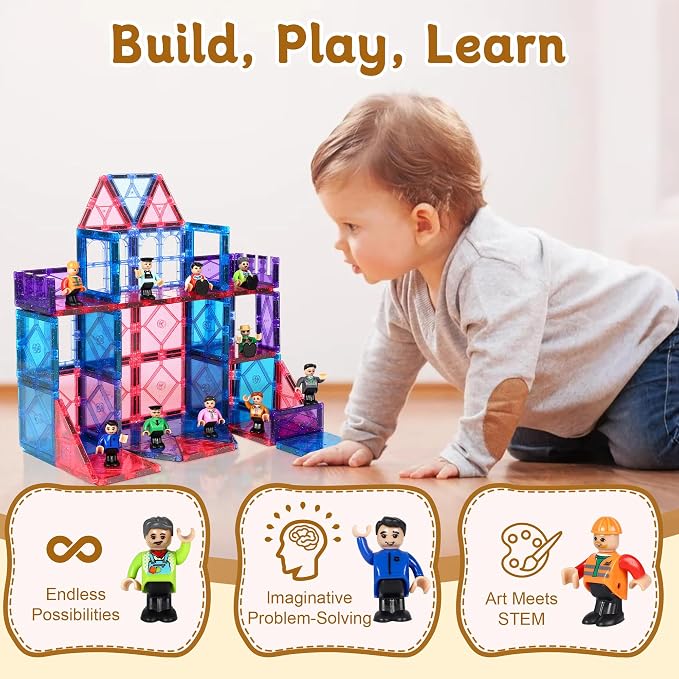Mruikeny 15 Pieces Magnetic People Figures for Kids Ages 3 4 5 6 7+ Years - Image 4