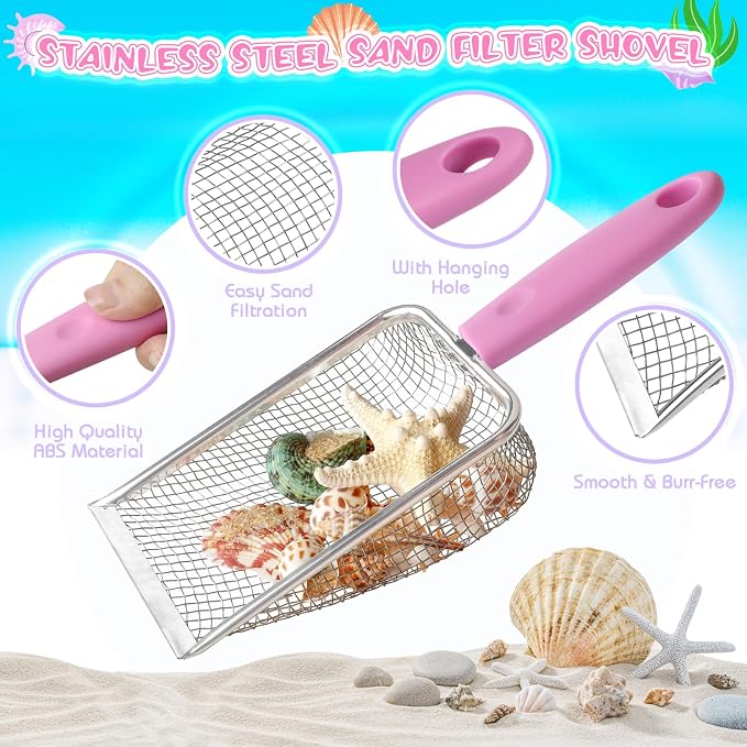 FHOZGECY Beachcombing Treasure Kit with 2 Sifters for Family Beach Vacation - Image 2