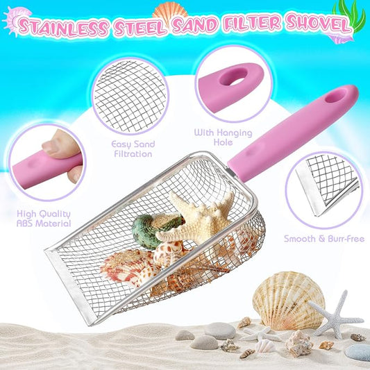 FHOZGECY Beachcombing Treasure Kit with 2 Sifters for Family Beach Vacation - Image 2