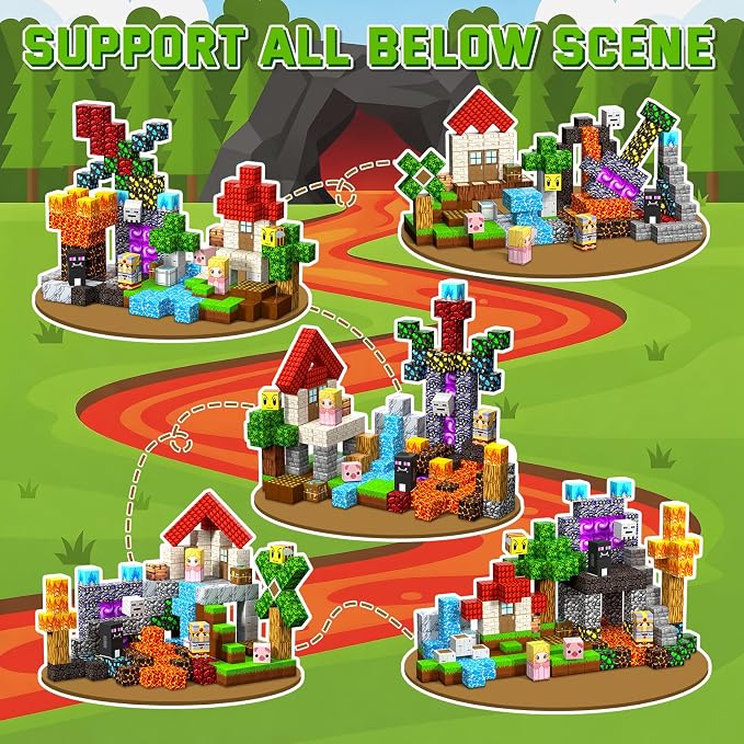 208PCS Magnetic Blocks, Building Cubes, Boys Kids Gifts Toys - Image 3