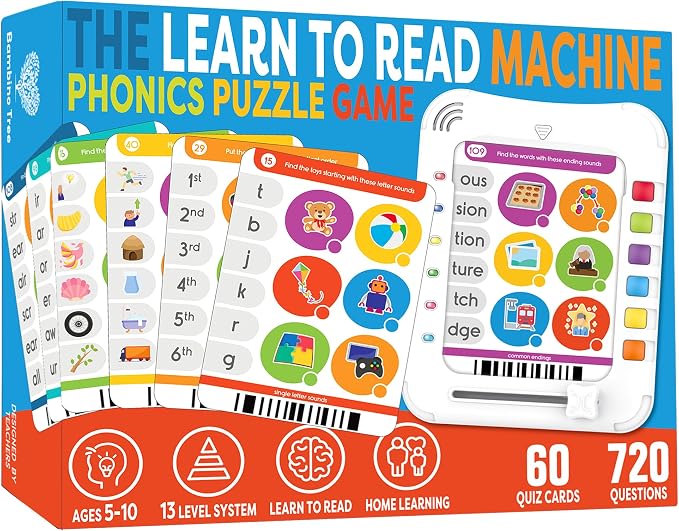 Phonics Machine Learning Pad - Electronic Reading Game for Kids Age 5-11 - Learn to Read with 720 Phonic and Letter Sound Questions - Image 9