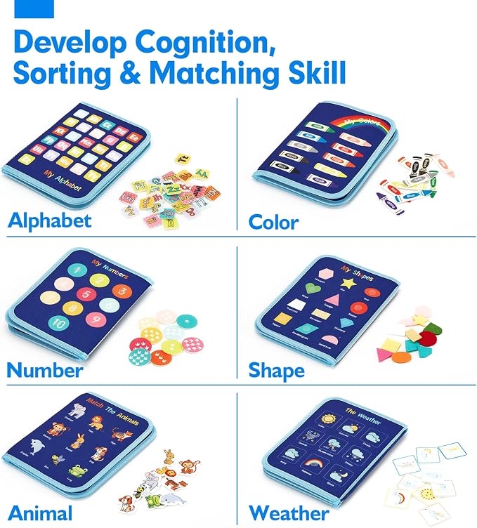 hahaland Montessori Busy Board for Toddlers, Preschool Learning Activities - Image 4