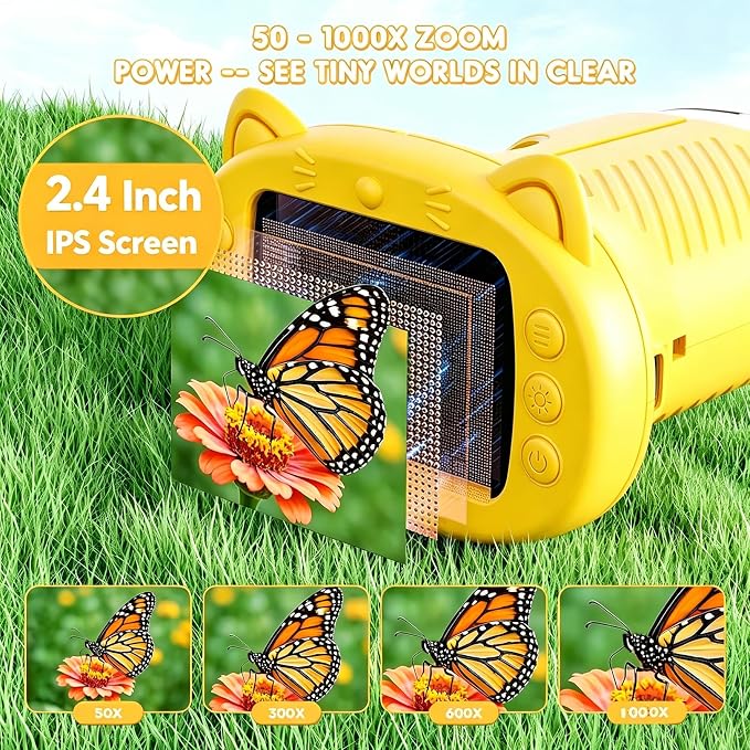 Handheld Digital Microscope for Kids,1000X Pocket Wonderquest Microscope - Image 2