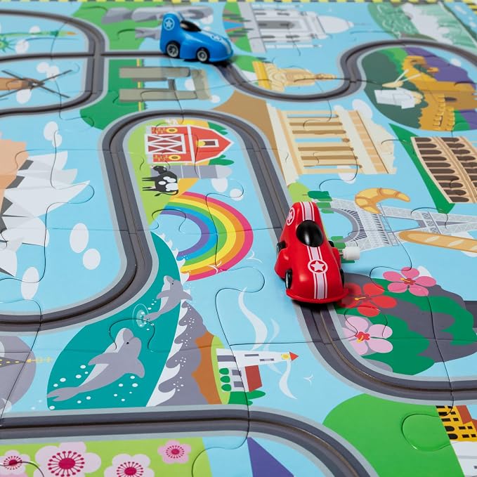 Melissa & Doug Race Around the World Floor Puzzle 48-Piece - Image 9