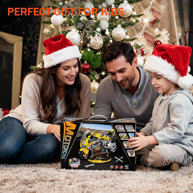 Take Apart Motorcycle Toy for Kids 3-5, Interactive Mechanic Repair Set - Image 8