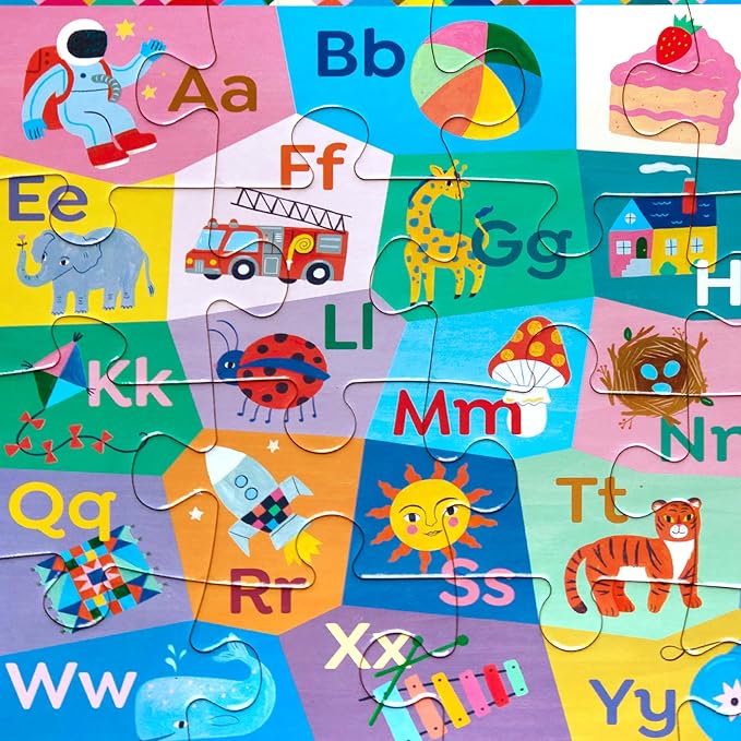 eeBoo Learn the Alphabet 20 Giant Piece Children's Puzzle, 15" x 11" - Image 7