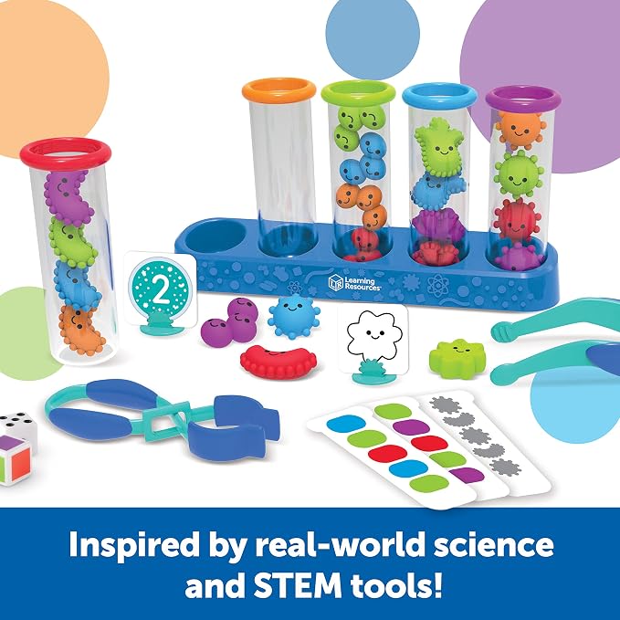 Learning Resources Silly Science Fine Motor Sorting Set - 55 Pieces, Age 3+ Educational Toy, Preschool Fine Motor Skills, PreK Manipulatives - Image 4
