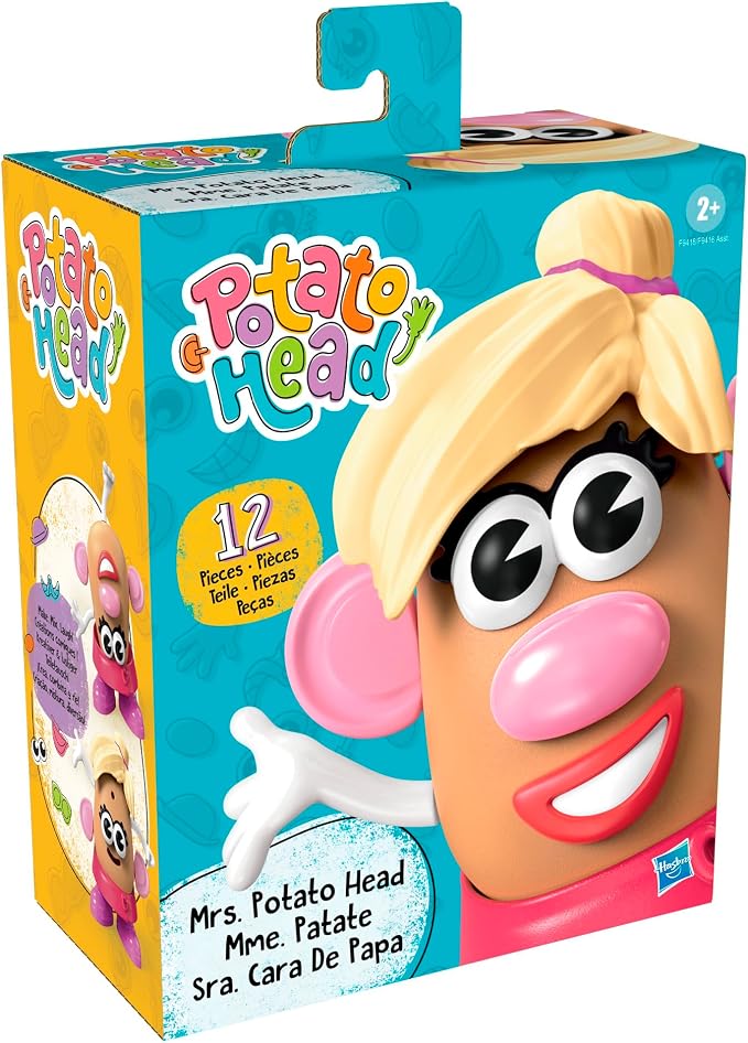 Mr. Potato Head Mrs. Potato Head Set with 12 Parts and Pieces, Toddler and Preschool Toys for 2 Year Old Boys and Girls and Up - Image 2