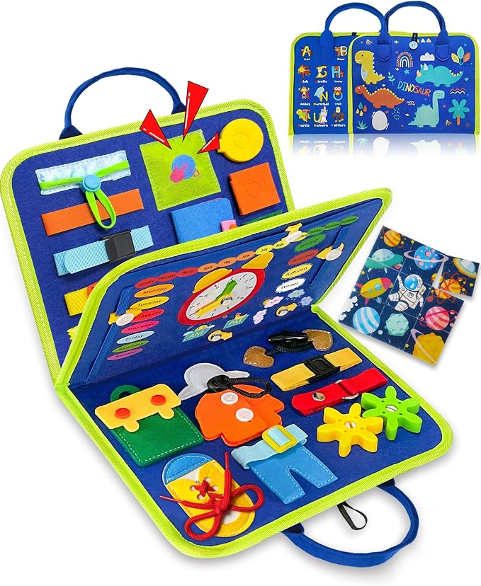 Exorany Busy Board Montessori Toys for Toddler Boy Birthday Gift Busy Book by Exorany