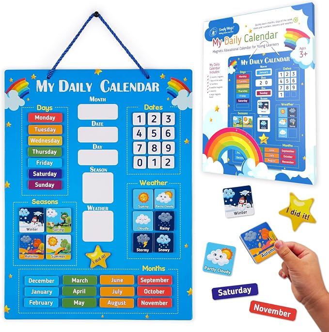 Simply Magic Kids Calendar – My First Daily Magnetic Calendar for Kids by SimplyMagic