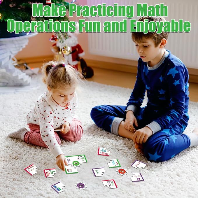 Torlam Addition and Subtraction Puzzle Cards Math Manipulatives Kindergarten Math Games for Kids, Homeschool Supplies Classroom Must Haves Preschool Learning Games Flash Cards Puzzles Toys - Image 4