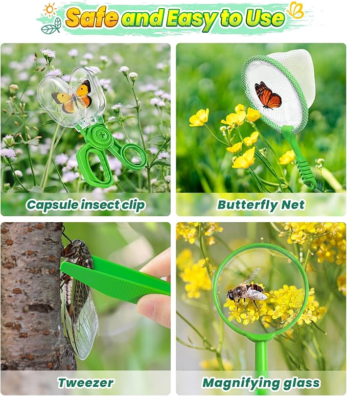 Bug Catcher for Kids Age 3-12, Bug Vacuum Catching Kit with Bug Collector - Image 6