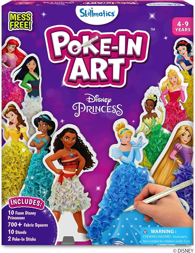 Skillmatics Poke-in Art – Disney Princesses, Wood Craft Kit, Gift for Kids by Skillmatics
