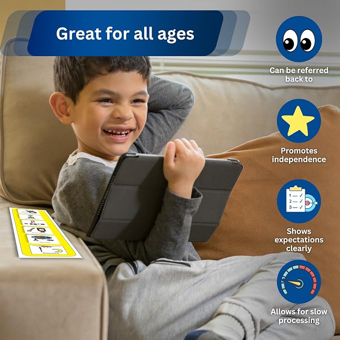 Evening/Bedtime Routine Chart, Kids Visual Schedule Autism/ADHD (English) - Image 3