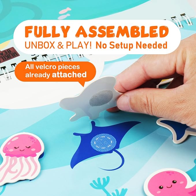 BenBen Busy Book for Toddlers 3-5, Pre-Assembled, 30 Pages, Airplane Toys - Image 2