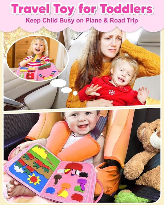 Exorany Busy Board Montessori Toys for Toddler Girl Birthday Gift Busy Book - Image 2