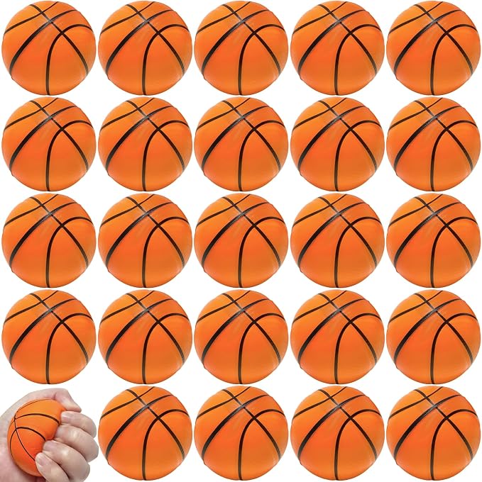 30PCS Large 2.5inch Squeeze Basketball Ball,Stress Sports Ball by Whkvnng