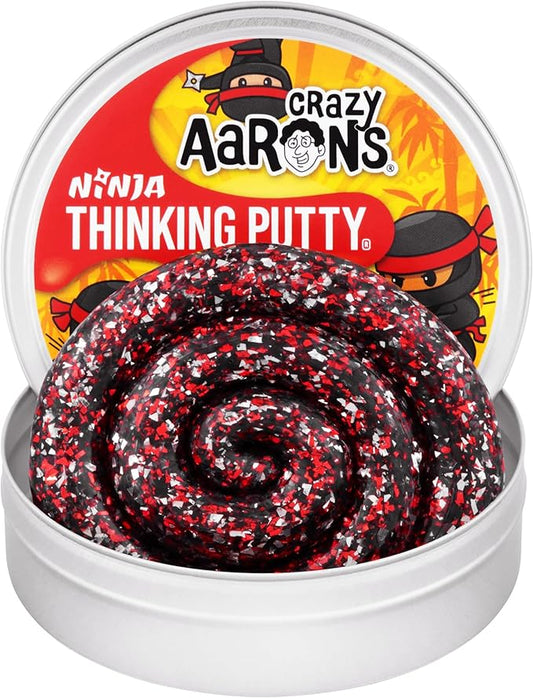 Crazy Aaron's Thinking Putty® - Ninja - Multi-Color Sensory Putty for Kids and Grown ups in a 4" Tin - Creative and Endless Fun, Stress Relief Therapy Toys, Never Dries Out - Made in USA
