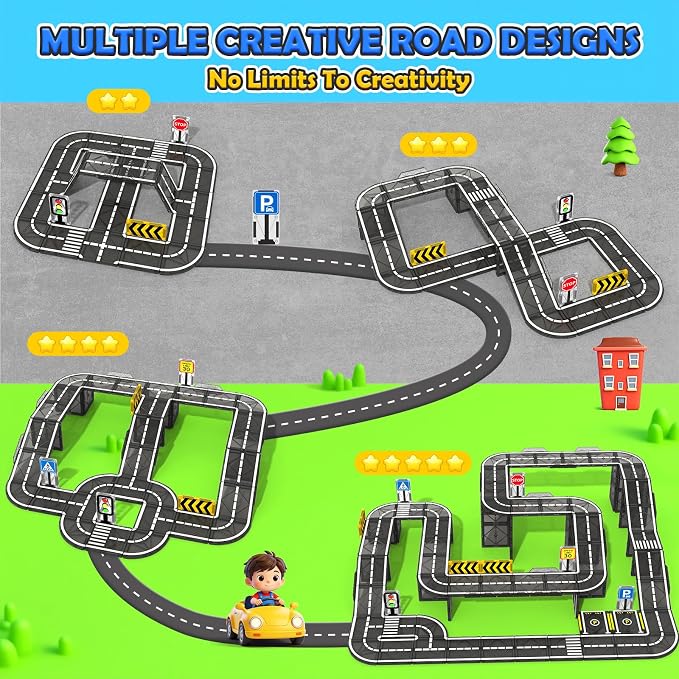 Magnetic Tiles Road & Rail Clamp Pack, Construction Toys for Kids Age 3+ - Image 5