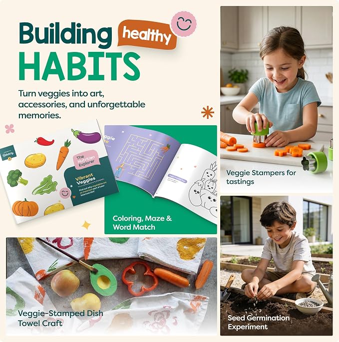 Baketivity Vibrant Veggies Kids Nutrition Kit STEM Birthday Gifts for Kids - Image 6
