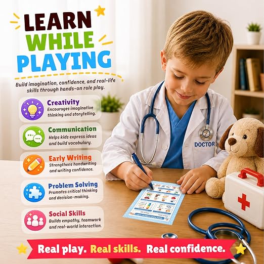 Risekallpa Play Pretend Notepads for Kids, Playtime Notepads 6 Pack 4x6in - Image 5